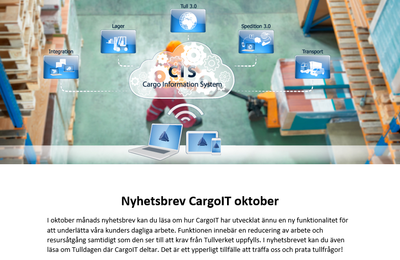 Nyhetsbrev oktober screenshot